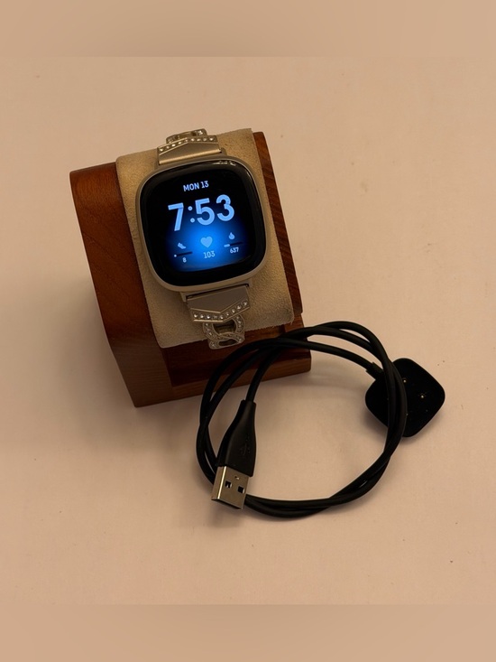 fitbit Other - Fitbit Versa 3, Tested, Charger Included, Gold Case/stainless Steel Band